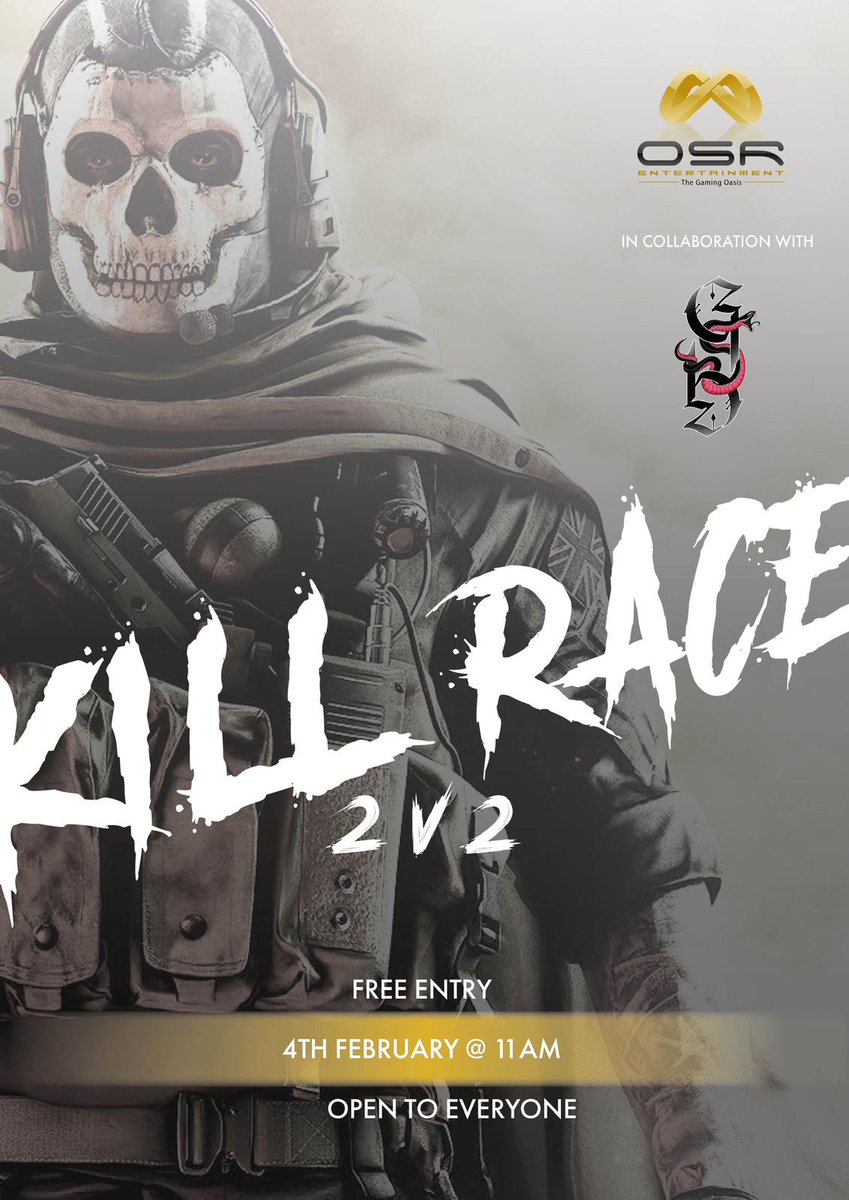🚨ATTENTION🚨
GOC: WARZONE 2V2 KILL RACE

📅 4th of February, 2023
✅ Check-in via Discord 10AM GMT
⏰ Match kicks off 11AM GMT
🎮 All Platforms
🏆 100 GBP Prize Pool

#Warzone2  #CallofDuty 

REGISTER HERE: rb.gy/ywt3je
