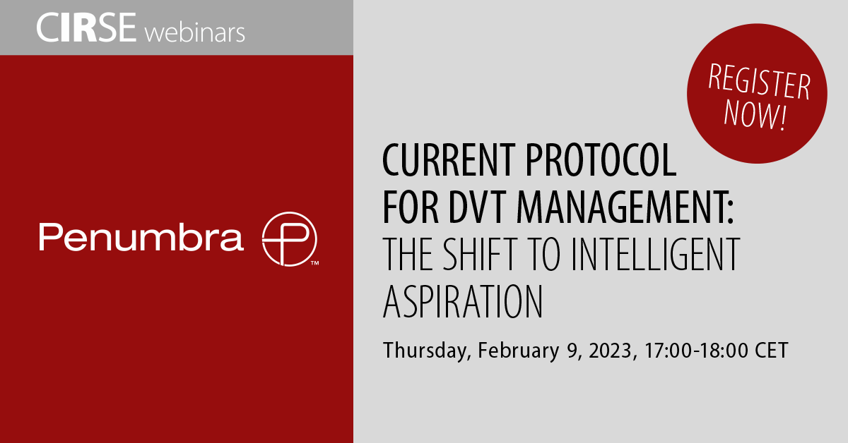 cirsesociety's tweet photo. Enhance your knowledge on DVT Management and #Thrombectomy!
Register now for the free webinar on Thursday, February 9, 2023, 17:00 CET!
#Lightning12 ⚡#ComputerAidedAspiration
Rx only. For risk info: https://t.co/cCJcZbteCk
More info: https://t.co/Er6rxJ3zdK https://t.co/pJ4lhlGORN
