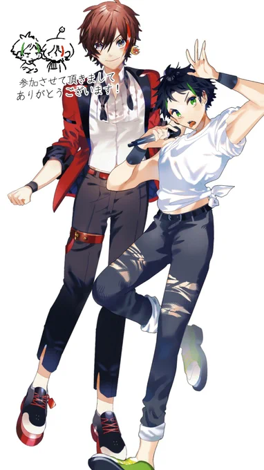 ひなりさん主催の企画を天月さんとはしやんさんの立ち絵を描かせて頂きました!最後に面倒見ててくれまして感謝します!XYZ8周年おめでとうございます!絶対にライブ行きたいよ!#XYZTOUR #XYZ8周年# 