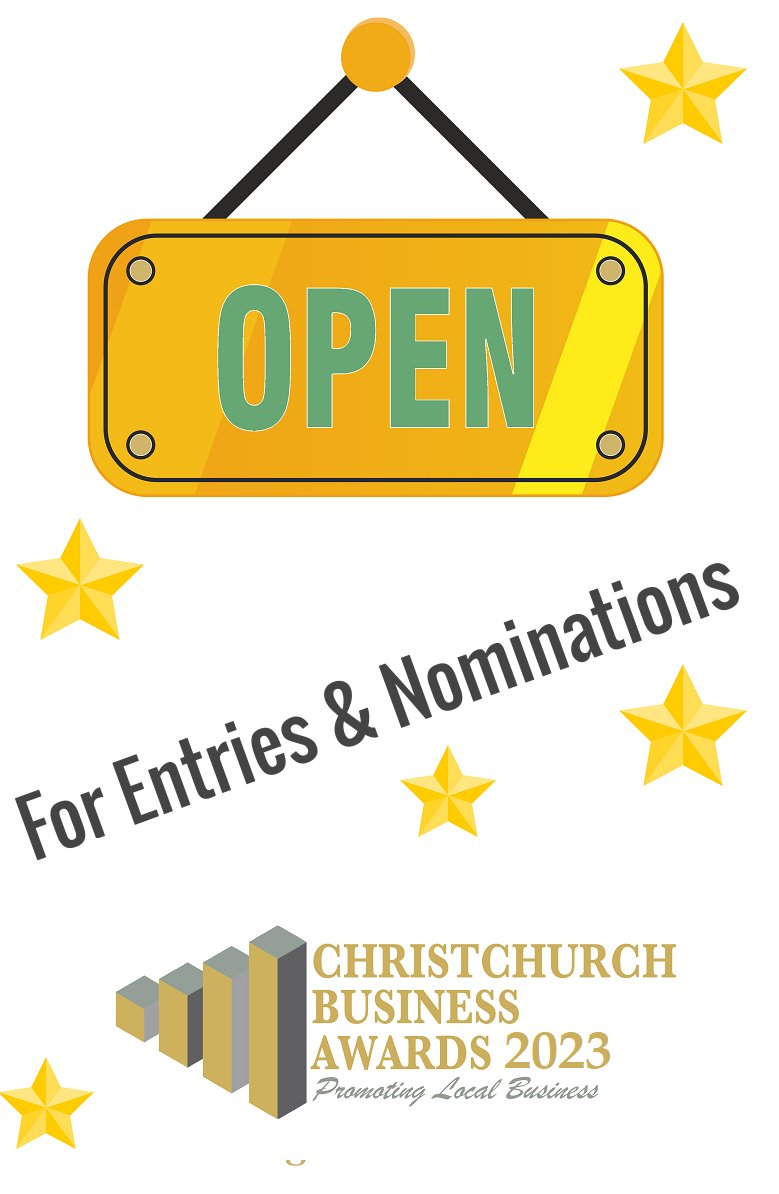 Now open for 2023 entries and you can also nominate all your favourite local companies. #supportinglocalbusiness christchurchbusinessawards.co.uk