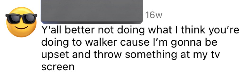 jarelfpadalecki's tweet photo. “Y’all better not doing what I think you are doing to Walker cause I’m gonna be upset and throw something at my tv screen.”
#Walker #worldonastring https://t.co/yWHDnLSm0k