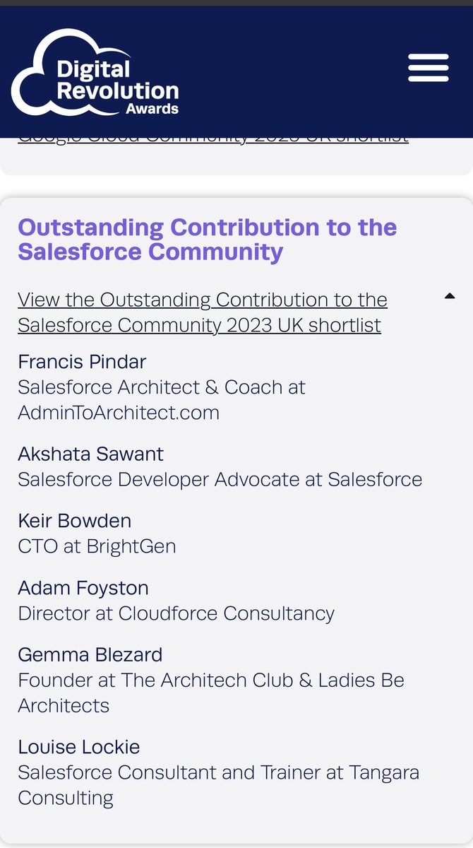 The Architech Club (@architechclub) on Twitter photo Congratulations to all those shortlisted for Outstanding Contribution to the Salesforce Ecosystem, including our founder, <a href="/gemziebeth/">๐ถ๐๐๐๐__๐ ๐ฉ๐ปโ๐ป๐ฉโ๐ง๐ป</a>, and some seriously awesome leaders of the Salesforce architect world! Wishing everyone the best for the awards ๐ Congratulations to all those shortlisted for Outstanding Contribution to the Salesforce Ecosystem, including our founder, <a href="/gemziebeth/">๐ถ๐๐๐๐__๐ ๐ฉ๐ปโ๐ป๐ฉโ๐ง๐ป</a>, and some seriously awesome leaders of the Salesforce architect world! Wishing everyone the best for the awards ๐