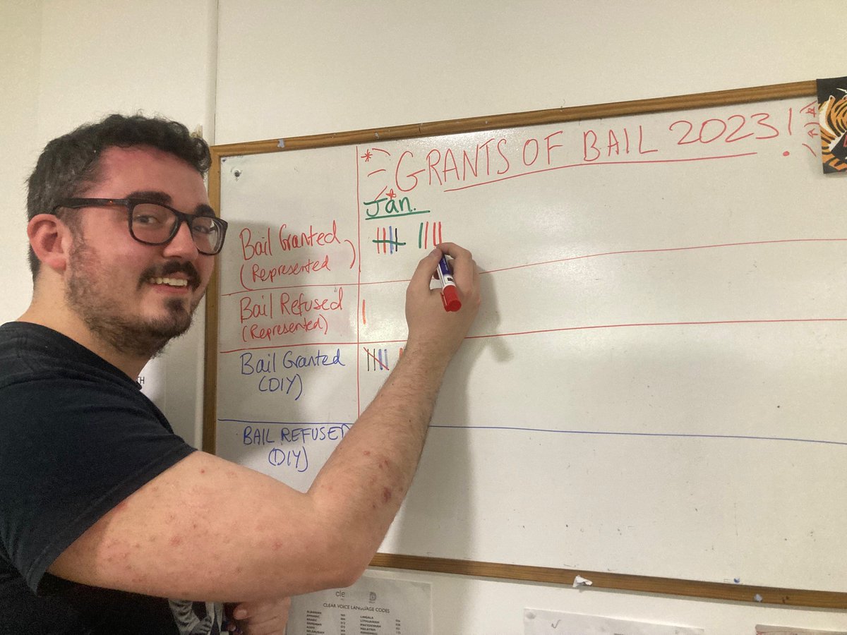 Our amazing volunteer Tom updating our #BailBoard!

We secured 2 grants of bail today, totalling 15 grants for January. 

No one should suffer the injustice of immigration detention! #justiceforall #endimmigrationdetention