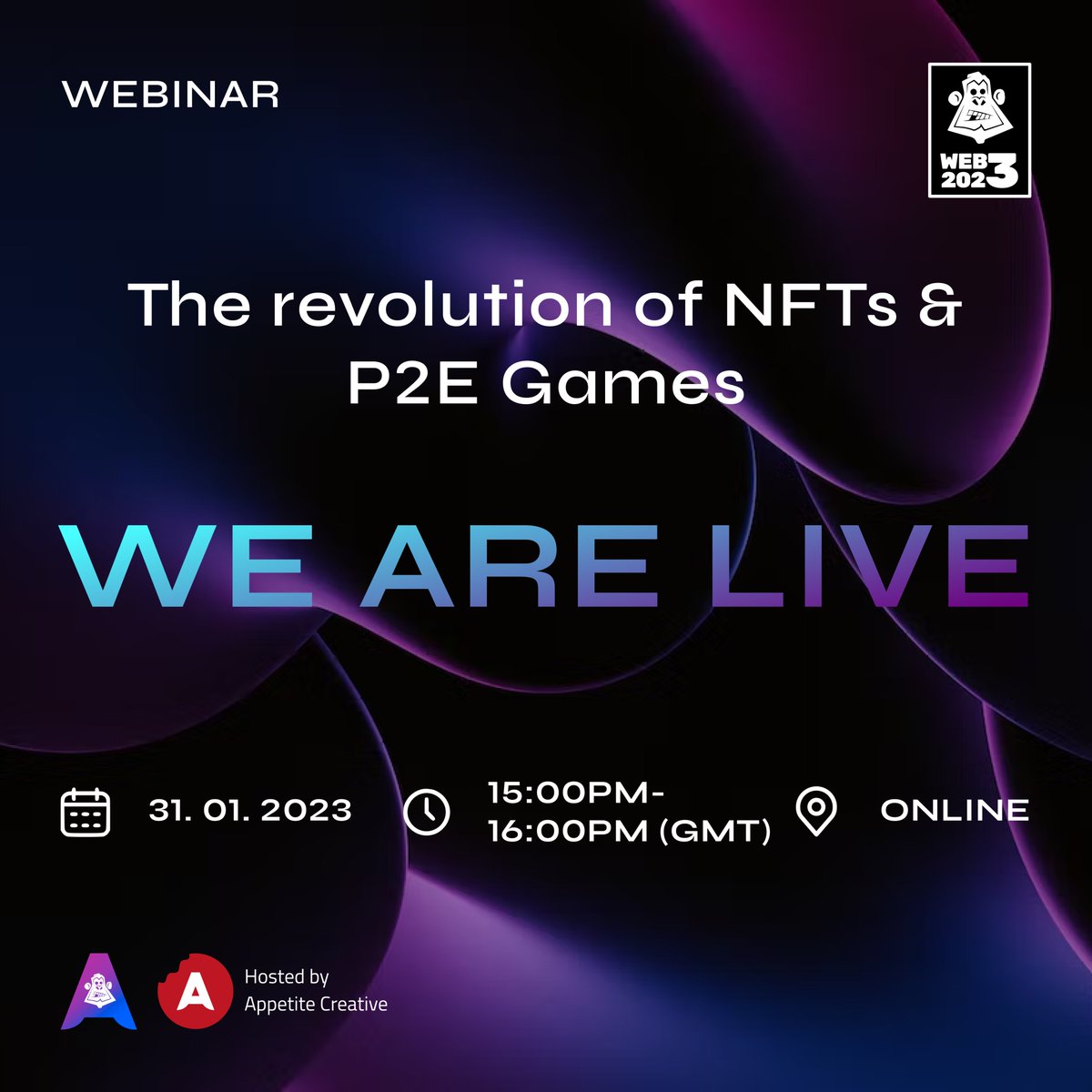 🚨 WE ARE LIVE 🚨

Join us NOW! 🔥

“#WEB3 in 2023: The Revolution of #NFTs &amp; #P2Egames" 🚀 🎮

📌 ZOOM link: us02web.zoom.us/j/81378713849

Jump in! Don't miss out! 🔥