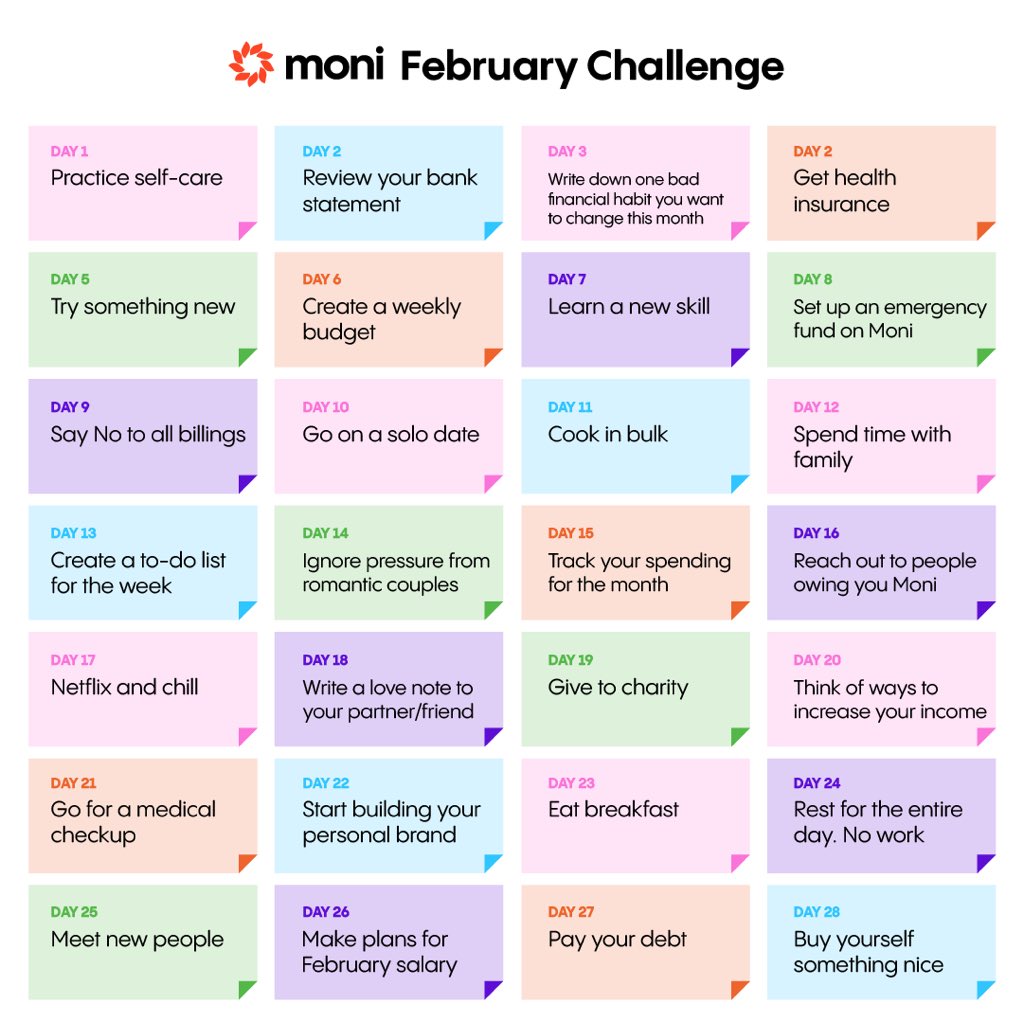 Who needs a valentine when you have Moni? Time to show your wallets, mind and body some love too! 

Let’s get it in February💰💰💰

#februarymoneychallenge #moneyjokes #savingsgoals