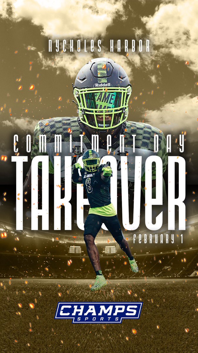 Nyck1k's tweet image. Journey with me tomorrow 2/1 as I celebrate my commitment day with @champssports. #Ad.