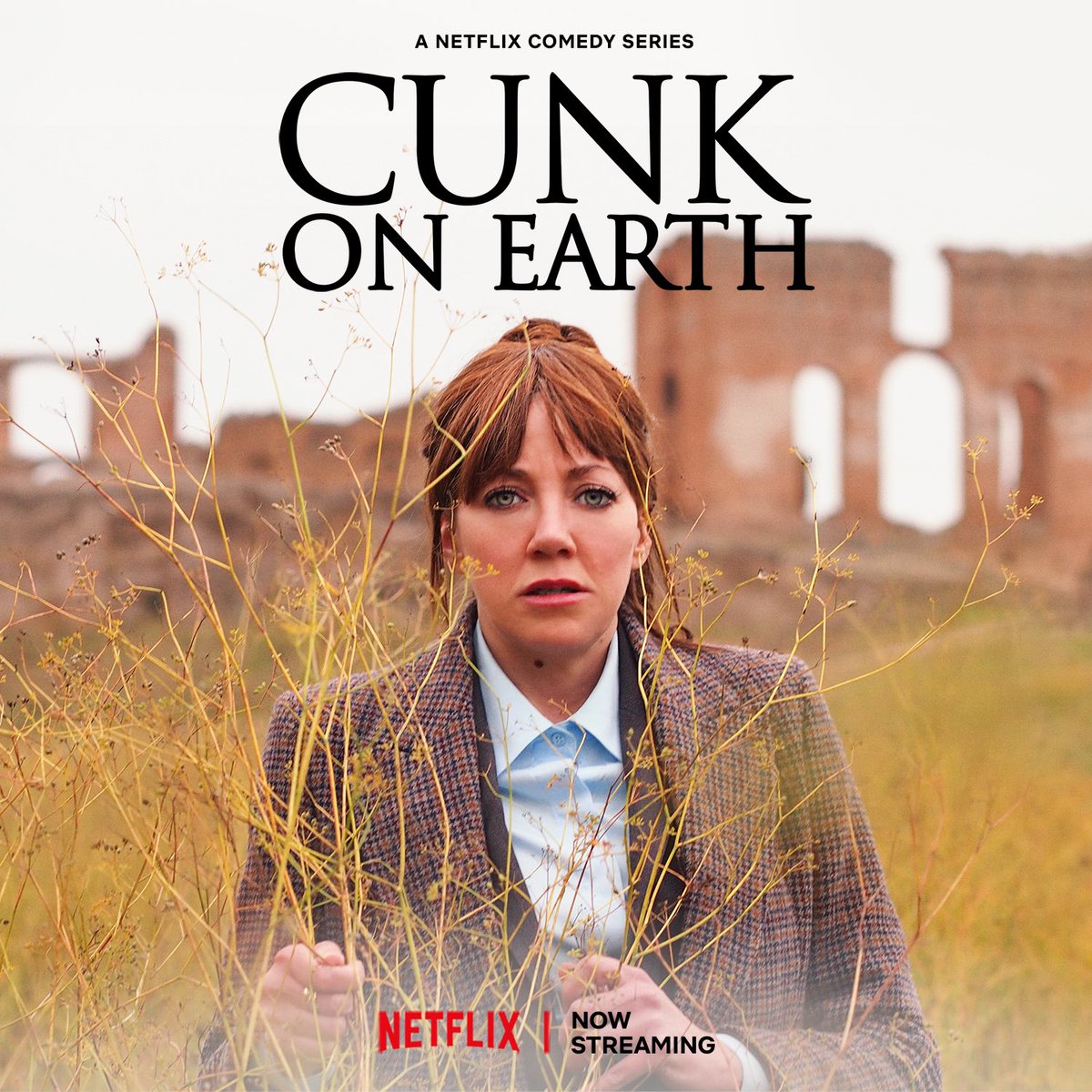 charltonbrooker's tweet image. Cunk on Earth is now streaming everywhere on Netflix (outside the UK)