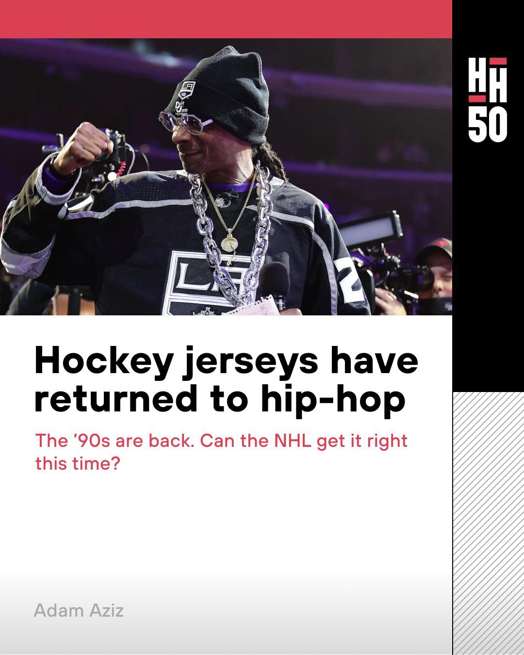 Hockey jerseys have returned to hip-hop