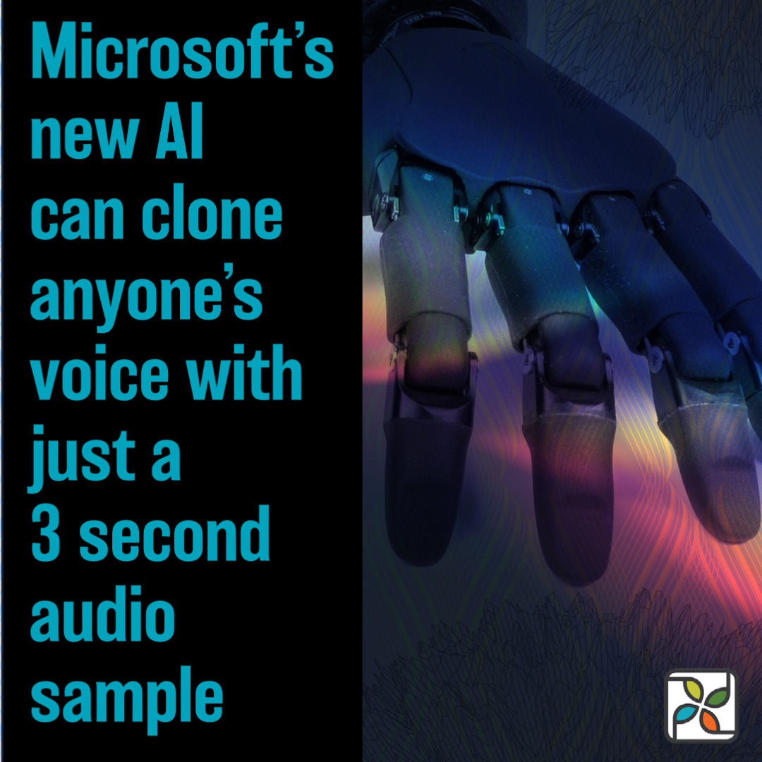 A new artificial intelligence system developed by Microsoft is slated to have the capability of cloning anyone's voice by just listening to a three-second audio example.

Read more: tweaktown.com/news/90038/mic…

#AI #ArtificialIntelligence #Future #Tech #Technology #Microsoft