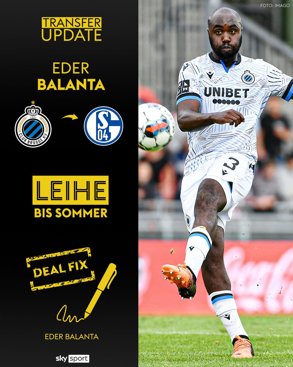 Reinforcement for the defensive midfield comes from Bruges!🚨 Éder Balanta joins Schalke 04 for the rest of the 2022/2023 season!👏

#SkyTransfer #Balanta