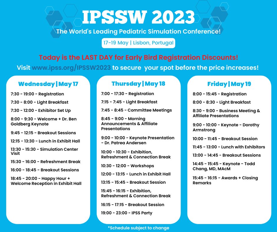 Don't miss our lineup of incredible speakers at IPSSW 2023! Sign up for IPSSW 2023 by tonight and save big on your registration! Secure your spot before the price increase at ipss.org/IPSSW2023!