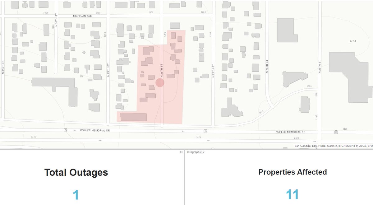 SheboyganWater's tweet photo. Distribution Techs are responding to a main break in N 28th St. A brief emergency water shutdown will be required in the area outlined to make the repair. 
Affected customers have been notified by door knock or door hanger.  Please drive with caution.
Thank you for your patience. https://t.co/SvS7wGblPU