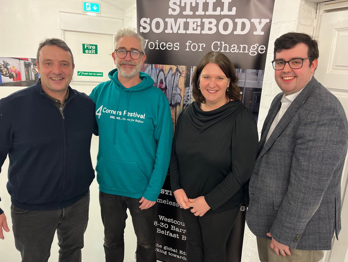 nihecommunity's tweet photo. Our Chair Nicole Lappin participated in the launch of the Dreaming of Home – Hope In The Face Of Homelessness exhibition today at the #Artcetera gallery in Belfast, as part of the @4cornersbelfast festival, with stunning imagery displayed by the Westcourt Camera Club. https://t.co/Pu0X2vZLha