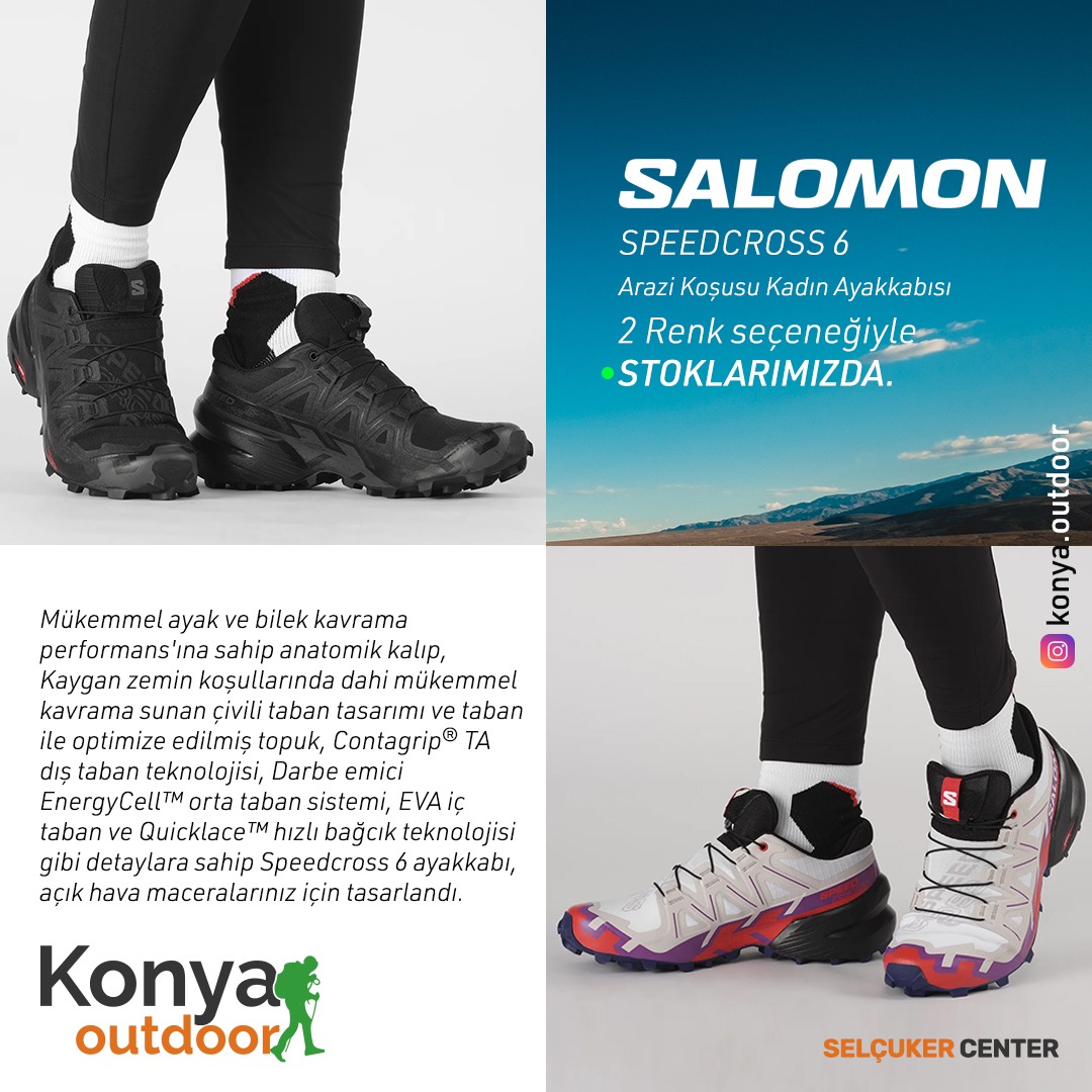 SALOMON SPEEDCROSS 6 

#konyaoutdoor #giyim #tekstil #bayangiyim #ayakkabı #yaz #selçukercenter #konya #outdoor #salomon