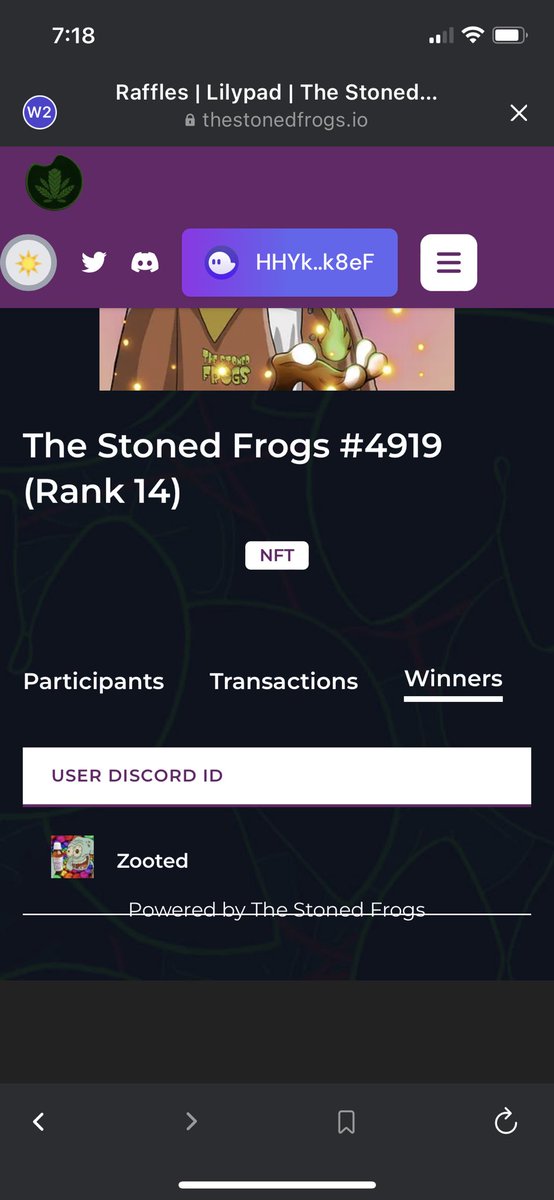 zoot (@nftzee1) on Twitter photo #NewProfilePic shoutout to my family at <a href="/TheStonedFrogs/">The Stoned Frogs</a> 🐸 took home this raffle with only 7 tickets and now I have a fuckin sick new frog PFP just in time for Solana Winter War ❄️🔥 #RIBBIT #NewProfilePic shoutout to my family at <a href="/TheStonedFrogs/">The Stoned Frogs</a> 🐸 took home this raffle with only 7 tickets and now I have a fuckin sick new frog PFP just in time for Solana Winter War ❄️🔥 #RIBBIT