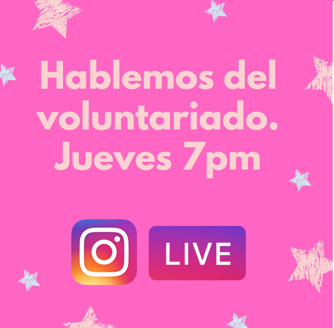Te invitamos este jueves a que hablemos del #voluntariado.
Este LIVE será que puedas solucionar tus dudas