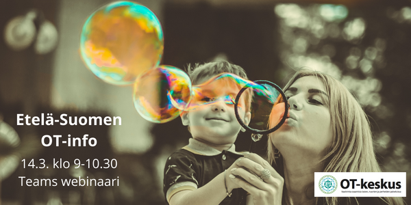 Tule Etelä-Suomen OT-infoon 14.3. klo 9-10.30. Nostamme esiin lastenpsykiatrian ja lastensuojelun vaativiin yhteisasiakkuuksiin kohdentuvaa kehittämistä. Webinaari on avoin aiheesta kiinnostuneille Etelä-Suomessa. Ilmoittautumiset viimeistään 13.3. 
#ot #otkeskus