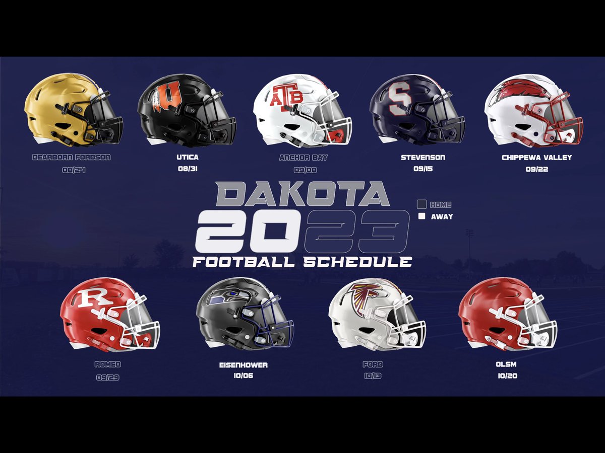 Dakota Football on Twitter "2023 Dakota Varsity Football schedule…"