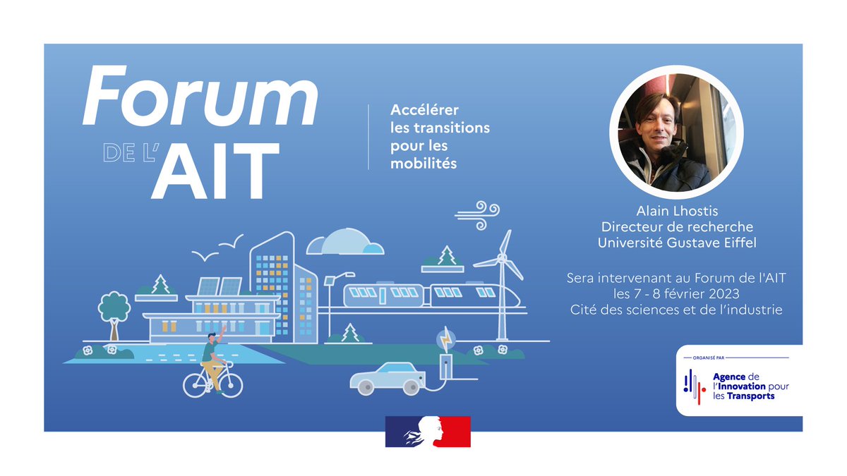 Venez les 7 et 8 février 2023 au Forum de l'AIT à la Cité des sciences et de l'industrie à Paris
J'interviendrai sur l'articulation entre transport et urbanisme et en particulier sur le modèle urbain du     #TransitOrientedDevelopment (#TOD) 
#ForumAIT @UGustaveEiffel #LVMT