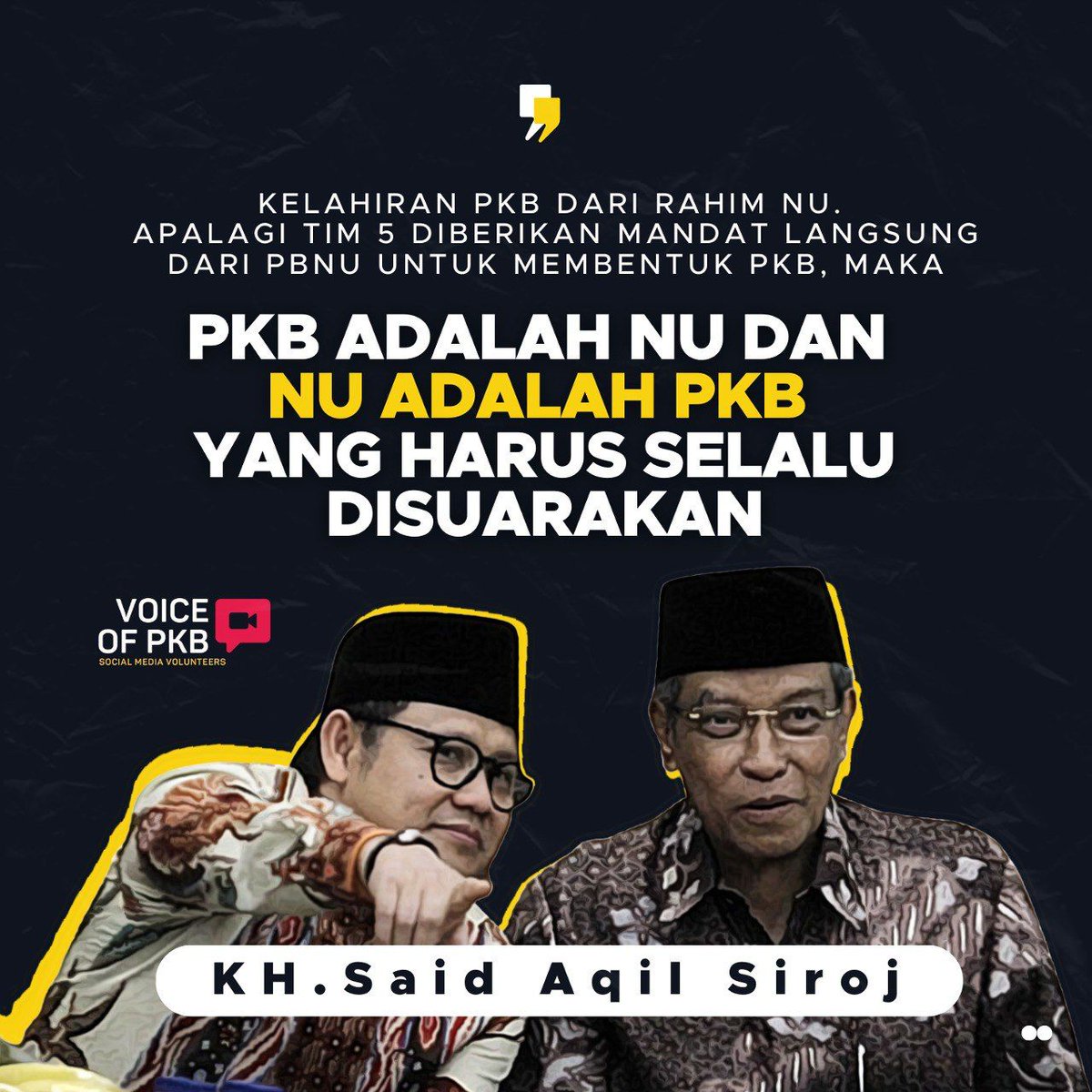 Gus Muhaimin Iskandar bersama Kyai Said Aqil Siroj sepakat bahwa 
NU ya PKB
PKB ya NU

@DPP_PKB @Gerindra @PartaiPPP  @yennywahid @Brigade01Arwan1
#GusMuhaiminIskandar