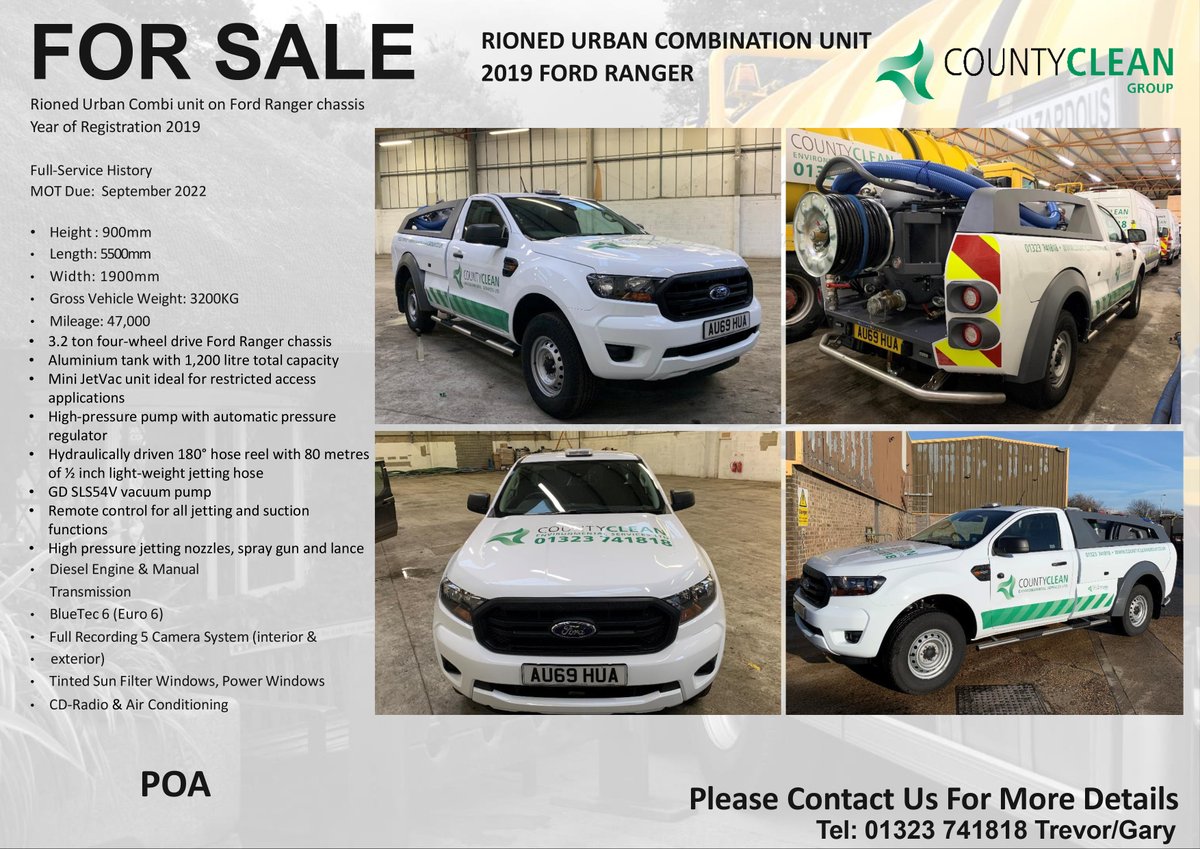 countyclean's tweet photo. We have two vehicles for sale,  further details available on our website or contact Trevor or Gary on 01323 741818, or email transport@countycleangroup.co.uk
https://t.co/uoJeiRIHJ0
#UrbanCombi #Sweepers #Rioned #Scarab #East Sussex #Sussex #London #Surrey #Kent #SouthOfEngland https://t.co/5xBppncXmy