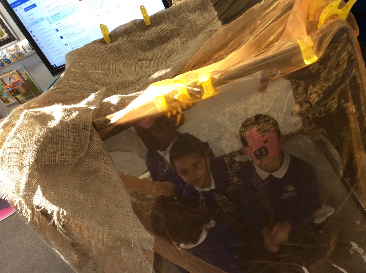 edgewickprimary's tweet photo. Great den making skills going on in nursery this week. Helping us to learn about the three pigs story. #3pigs #denmaking #grossfinemotorskills https://t.co/FYAUH0IF0h
