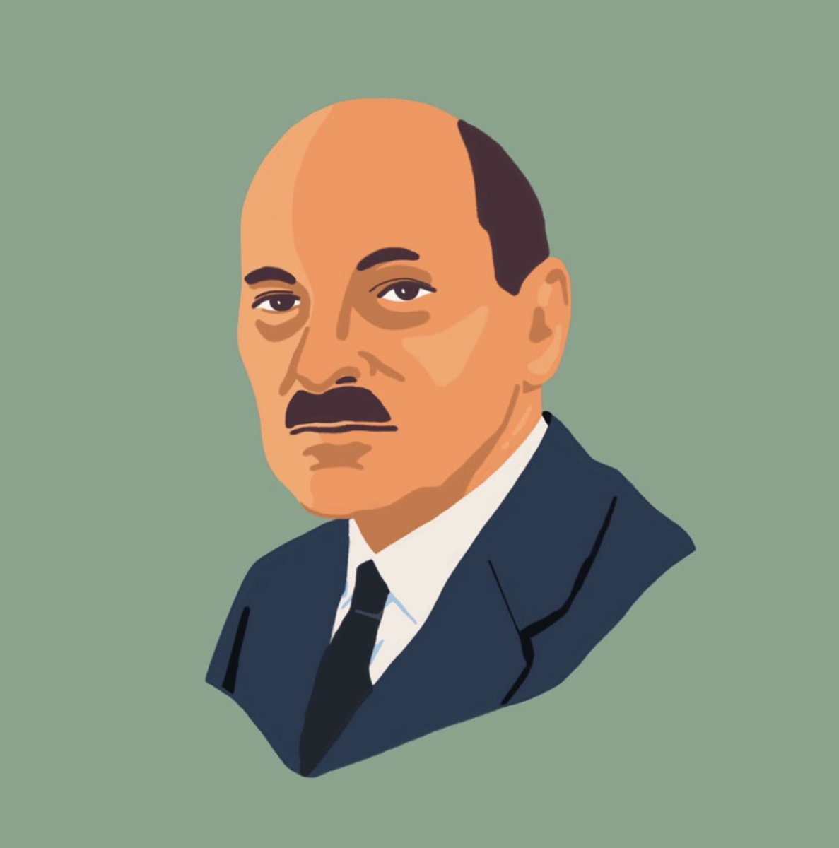 I’m playing around with more maps so here’s Clement Attlee. Longest serving Labour leader, and Prime Minister, 1945-51. His post war government created the NHS.

#clementattlee #illustration #illustrator #labour #labourparty #primeminister