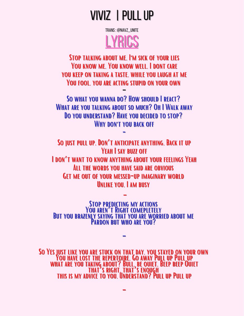 NaVz_Unite's tweet photo. 📝 #VIVIZ | #PULL_UP LYRICS
 
trans : @NaVz_Unite

#비비지 #EUNHA #은하 #SINB #신비 #UMJI #엄지 #비비지_PULLUP https://t.co/3zR3RISonu