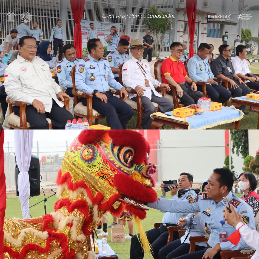 Lapastaone01's tweet photo. PERTUNJUKAN BARONGSAI MERIAHKAN PERAYAAN IMLEK BAGI WARGA BINAAN LAPAS KELAS I TANGERANG

Tangerang INFO_PAS, Lembaga Pemasyarakatan Kelas I Tangerang gelar acara peringatan Tahun Baru Imlek 2574K/2023M pada Selasa Pagi (31/01/2023) di Lapangan Lapas. https://t.co/prHQhRjIoG