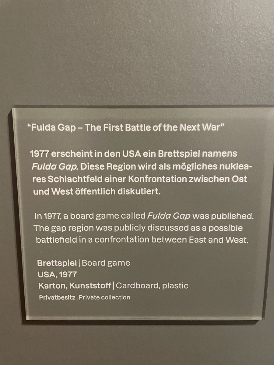 The Fulda Gap: a 1977 board game about the next war in Europe. 🫣

@DHMBerlin