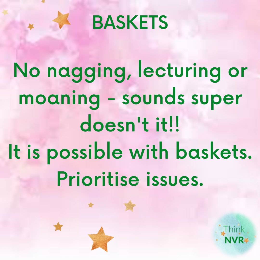 ThinkNVR's tweet image. 5/11 WHAT ARE THE NVR PILLARS?
Baskets! So helpful! If we have to many things we are trying to sort all at once we wont get far. Pick the important, leave the rest then whn the important is sorted focus on the next thing. Children respond better to this too. #parenting