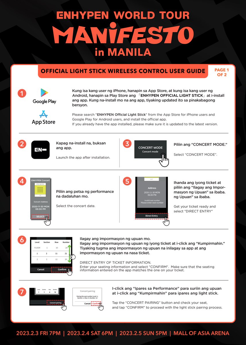 pulpliveworld's tweet image. Hey, ENGENE! All fired up for #MANIFESTO_IN_MANILA? Make sure your #officiallightstick is too. Check out this guide made just for you. And don't forget the pairing app schedules:
2.3 show: 2.1 10AM
2.4 show: 2.3 8PM
2.5 show: 2.4 7PM

#엔하이픈 #ENHYPEN #EN_WORLDTOUR_MANIFESTO