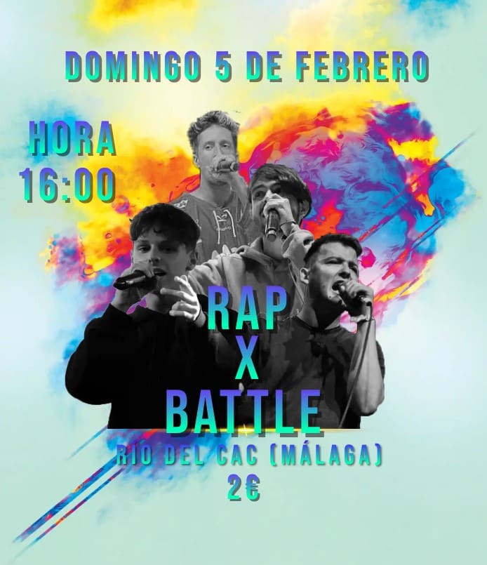 Este domingo se lía en Málaga junto a CostaBattle y <a href="/Acemad_Ropa/">watching around</a>

Si conseguimos ser lo suficientes, posiblemente tengamos una internacional.

Lugar: Río CAC
Hora: 16:00 inscripción 17:00 batalla
Precio: 2€
Premio: clasificación Nacional Madrid

Suerte a tod@s.