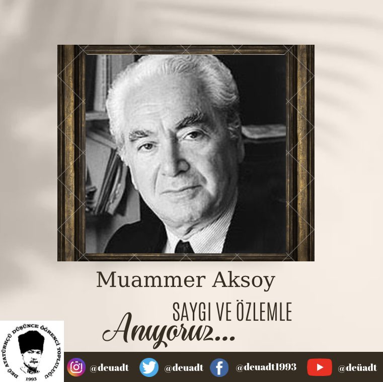 DEÜ ADT (@deuadt) on Twitter photo Cumhuriyet devrimlerinin yılmaz savunucusu,Atatürk sevdalısı, hukukçu ve siyaset insanı Mustafa Muammer Aksoy'u katledilişinin 33.yılında saygı,özlem ve rahmetle anıyoruz. Cumhuriyet devrimlerinin yılmaz savunucusu,Atatürk sevdalısı, hukukçu ve siyaset insanı Mustafa Muammer Aksoy'u katledilişinin 33.yılında saygı,özlem ve rahmetle anıyoruz.