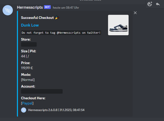 New success posted by: mo3tschik [AT]#2169