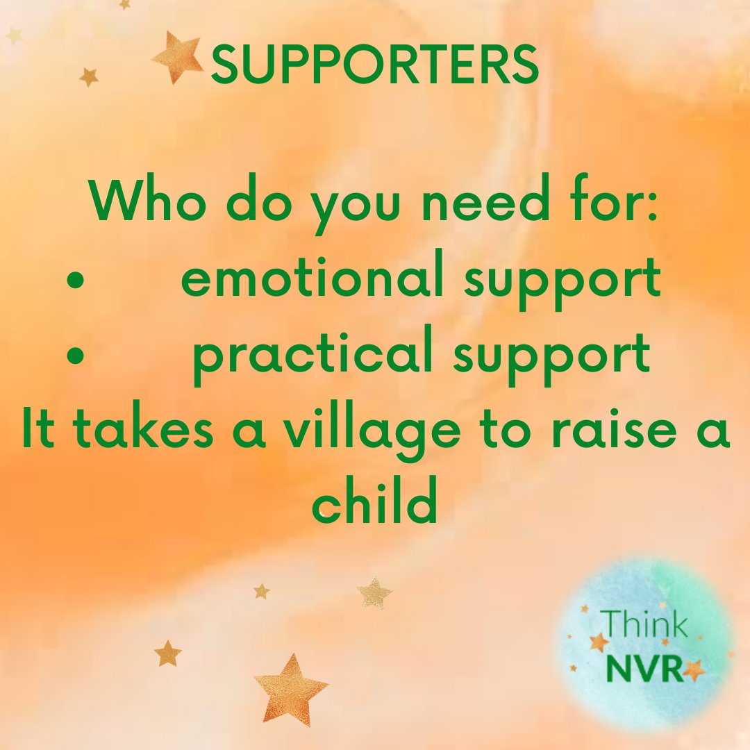 ThinkNVR's tweet image. 6/11 WHAT ARE THE NVR PILLARS?
Supporters. We can't do this alone. We need to be brave enough to  ask for specific help. 
#parents #Attitude #kinship #love #mum #teenage #fostering #parenting #dad #NVR #adoption #behaviour #family #children