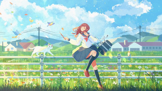 「power lines skirt」 illustration images(Latest)｜3pages