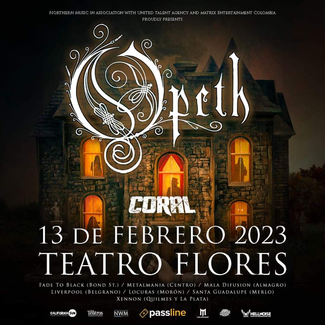_nesartpro's tweet image. Llega el Thrash&amp;amp;Roll a Flores !!
@CoralOficial invitados a la fecha de Opeth