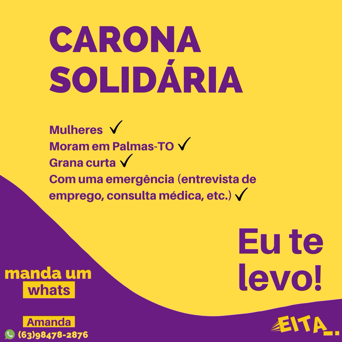 Amandinha_95's tweet photo. Vc mulher que mora em Palmas, tá passando por uma situação difícil 💸, tem uma emergência e não sabe como se deslocar: Eu levo você em troca de gratiluz! Não consigo atender tod@s, porque essa pobi precisa trabalhar, mas levarei a maior quantidade de manas possível. Dá um RT aí! https://t.co/IPmUtiYpGU