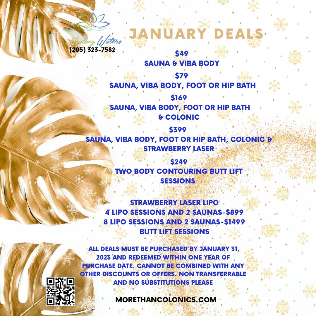 Last day for January specials don’t miss out. #colonhydrotherapy #vsteam #detox #footdetox #biofeedback