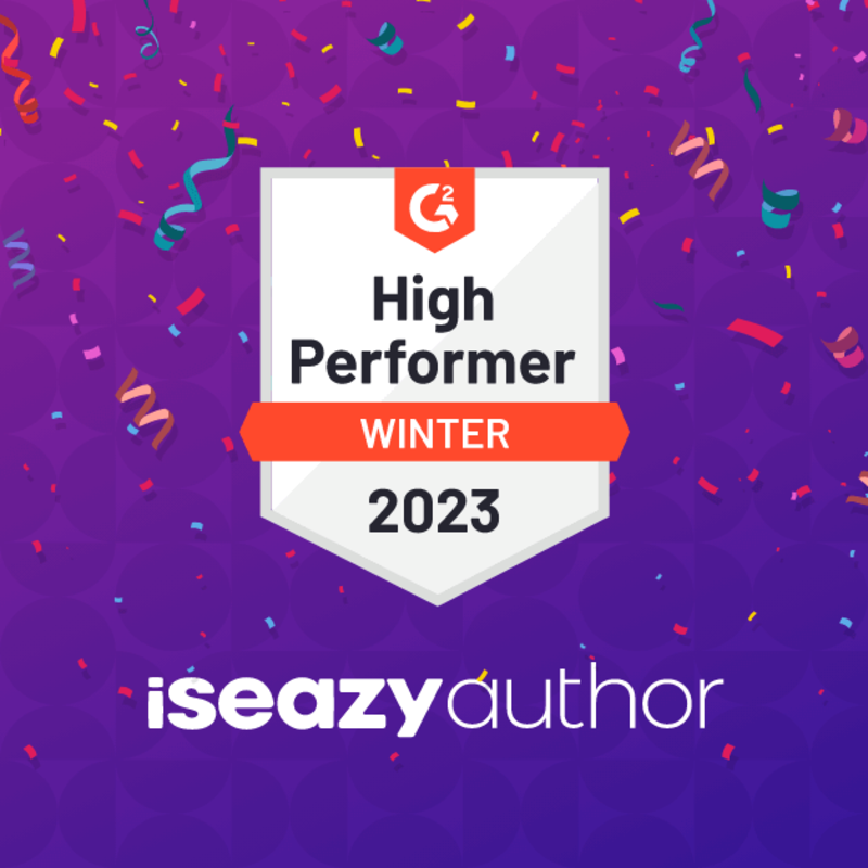 isEazy's tweet photo. This 2023 starts strong with new badges for our #isEazyAuthor tool, which is among those chosen as #HighPerformer and #BestSupport in Europe and Mid-market by @G2dotcom and as #BestGameDesign &amp; #VisualStorytelling by @elearnindustry🤩 Proud of easing your #courses creation👌 https://t.co/N0ZmFahnfc