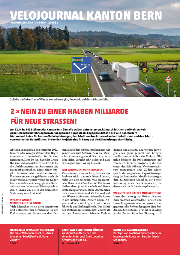 Die neuste Ausgabe des Berner Regionalteils vom Velojournal ist erschienen. Wer kein Abo hat, kann das PDF lesen. Link zum PDF: provelobern.ch/public/user_up…
