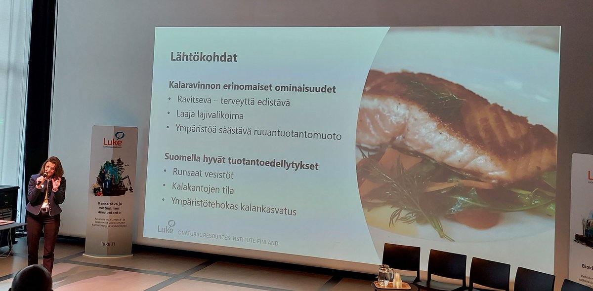 Kalankasvatuksen ja kulutuksen lisääminen tärkeä osa Luke #Ruokavisio2040'ta. <a href="/KaijaSaarni/">Saarni Kaija</a>'n sanoin: Ruokamurroksessa on kalan mahdollisuus. <a href="/LukeFinland/">Luonnonvarakeskus</a> #ruokaareena
