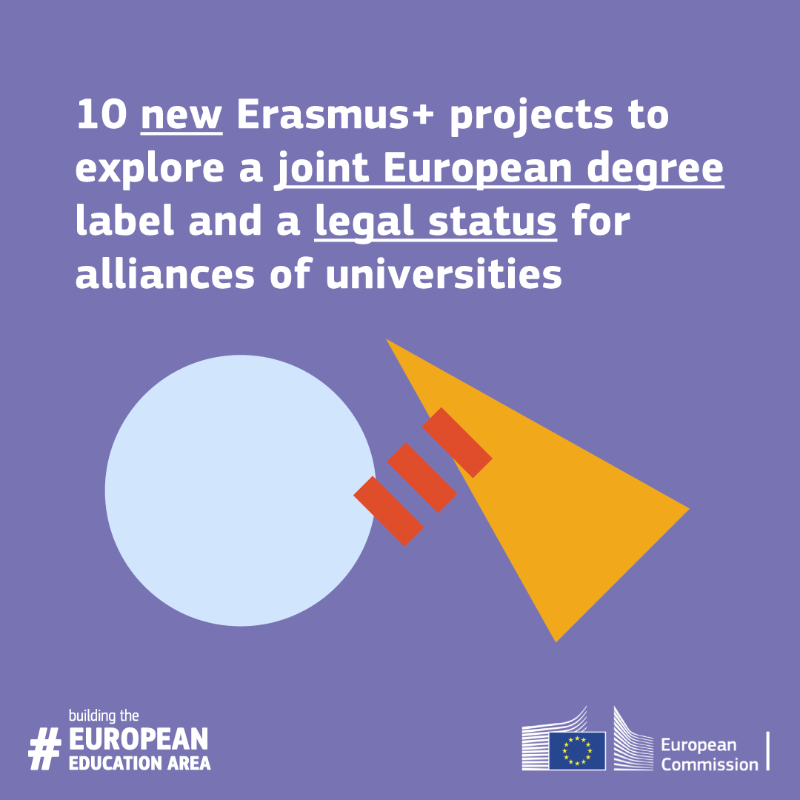 EUErasmusPlus's tweet photo. Today, 10 new Erasmus+ projects in higher education will contribute to strengthening transnational cooperation.

With this, we keep developing a genuinely European dimension in the sector, as promised in the #EUStrategy4Universities.