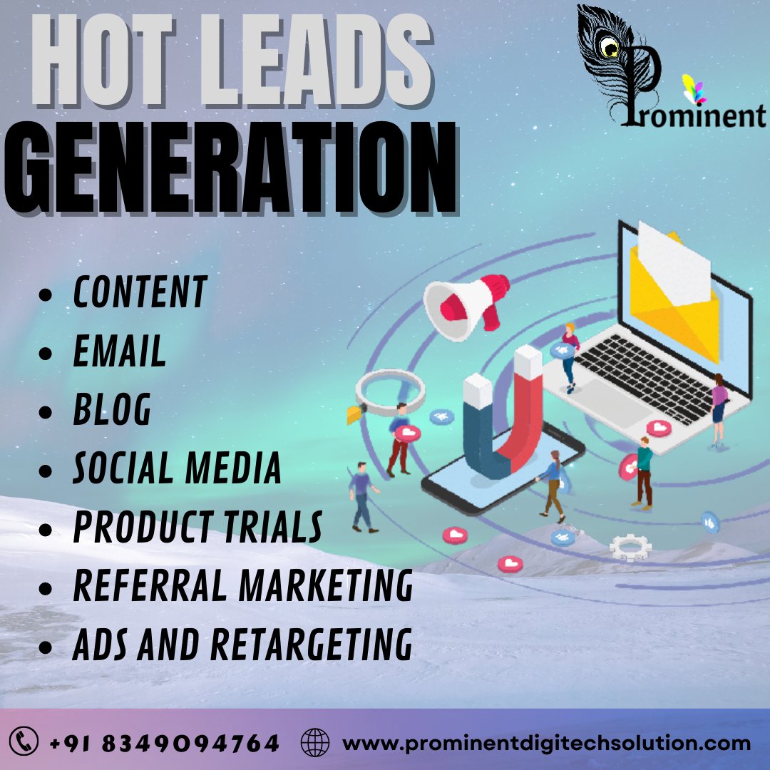 One of the best tools for generating leads is the use of social media. Social media is one of the best ways in which to promote your business to a wider audience.

Call +91 8349094764
#socialmediamarketing #socialmediamarketingtips #socialmediamarketingagency #socialmediamarketin