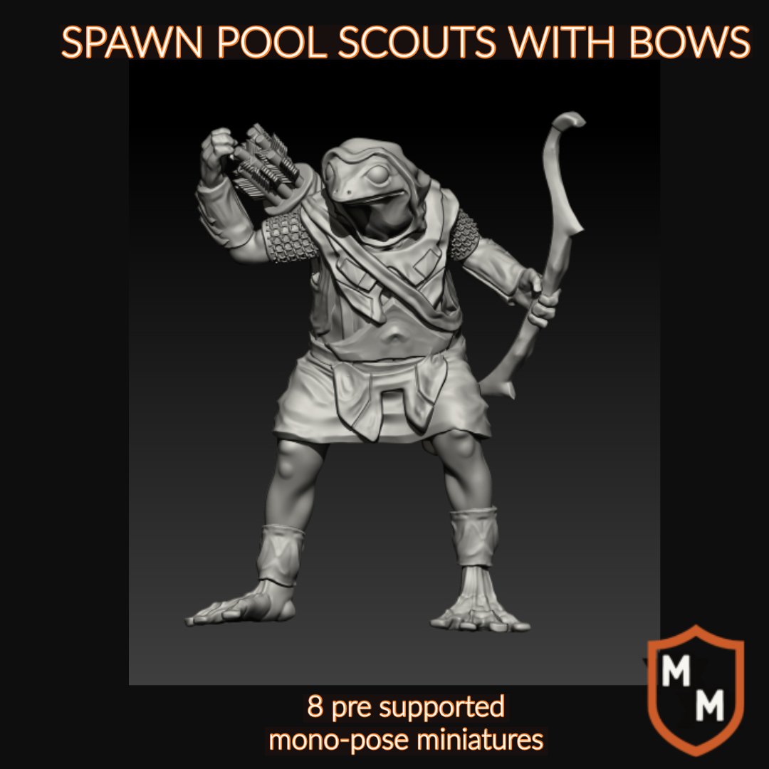 MurraysMinis's tweet photo. https://t.co/ipJWop7GeW spawn pool scouts with bows are now live on myminifactory!! take a look, have a lot more ideas for the range! #warhammer #dnd #3dprinting #miniaturepainting https://t.co/A0ndwX6Faf