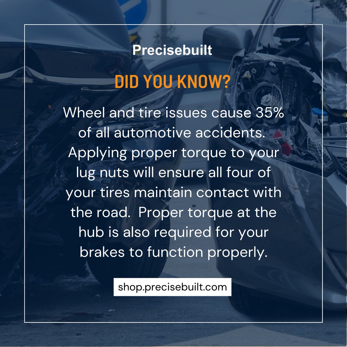 #didyouknow #facts #wheels #tires #auto #accident #lugnuts #brakes #proper #torque #precisebuilt #torquewrench #safety #SafetyFirst