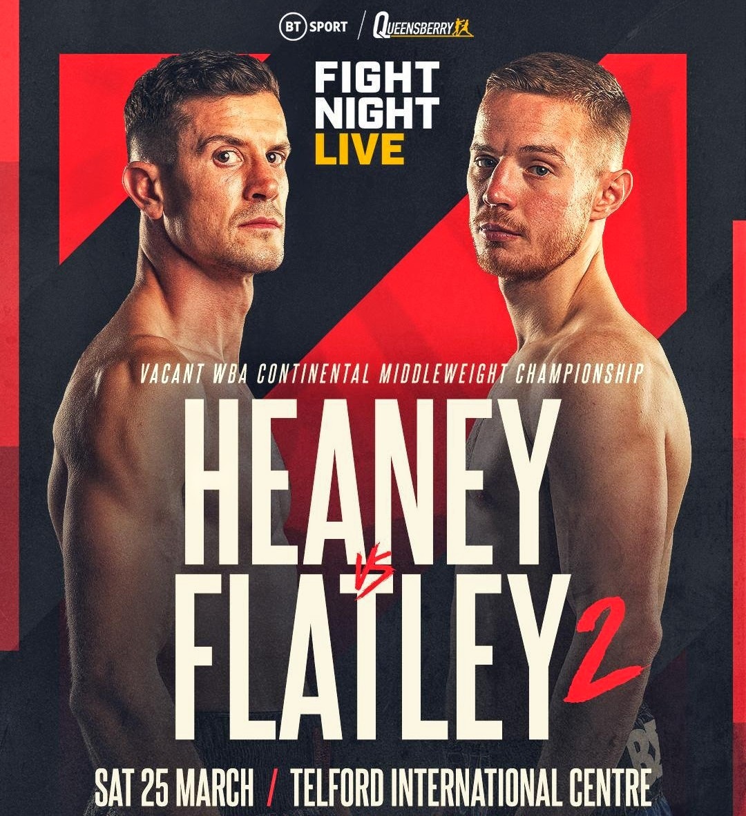 Nathan Hitman Heaney (@nathanheaney) on Twitter photo The Stokies are back! 🔥 Sat, 25th March, we will be officially headlining <a href="/btsport/">TNT Sports</a> in a rematch with Bolton's Jack Flately, where one of us will aim to become the new WBA Continental Champion 🏆
If you could please retweet this for me it would be massively appreciated ❤️ The Stokies are back! 🔥 Sat, 25th March, we will be officially headlining <a href="/btsport/">TNT Sports</a> in a rematch with Bolton's Jack Flately, where one of us will aim to become the new WBA Continental Champion 🏆
If you could please retweet this for me it would be massively appreciated ❤️