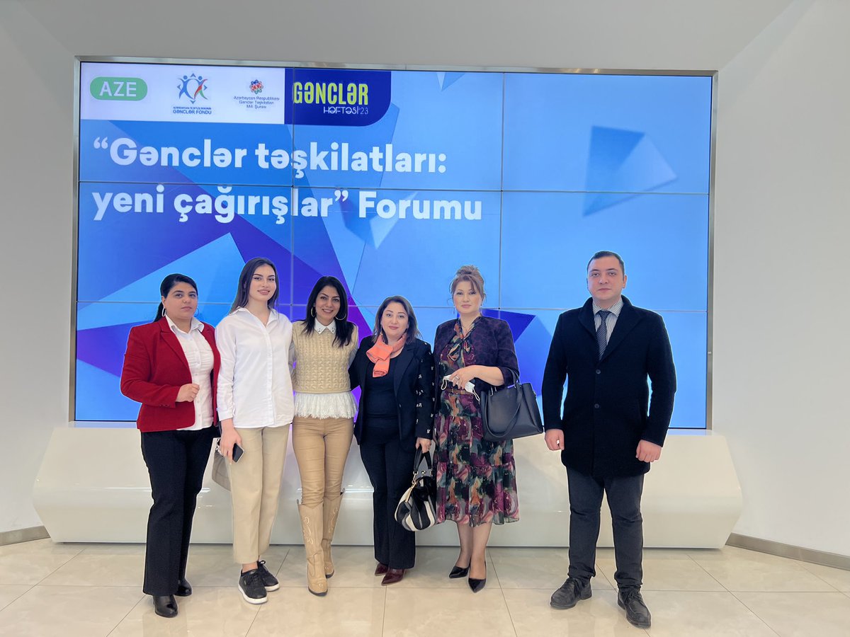 MansurovTaleh's tweet photo. “Gənclər təşkilatları: yeni çağırışlar” formunda iştirak etdik. 
Təşkilatçılara minnətdarlığımı bildirir, uğurlar arzulayıram.
@NAYORA_AZ 
@Youthfund_Az 
@officialmys 
#AzeYouth #Gənc #Azerbaijan https://t.co/HhjHlZ3AkD