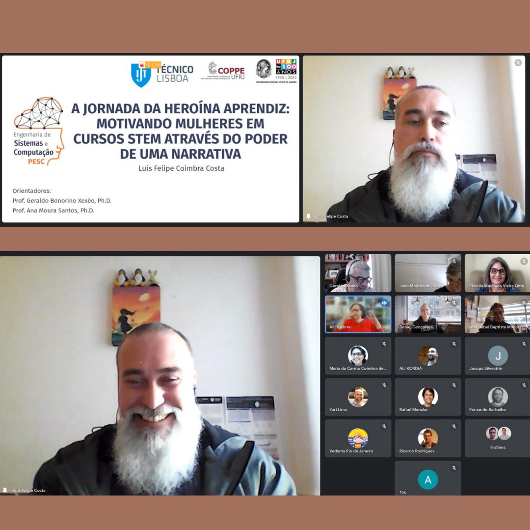 GAIPSLab's tweet image. Yesterday we celebrated Luis Costa’s successful PhD thesis defense, titled &quot;A Jornada Da Heroína Aprendiz: Motivando Mulheres em Cursos STEM Através Do Poder De Uma Narrativa&quot;!  Luis worked closely with a few GAIPS members. Amazing work, Luis!
